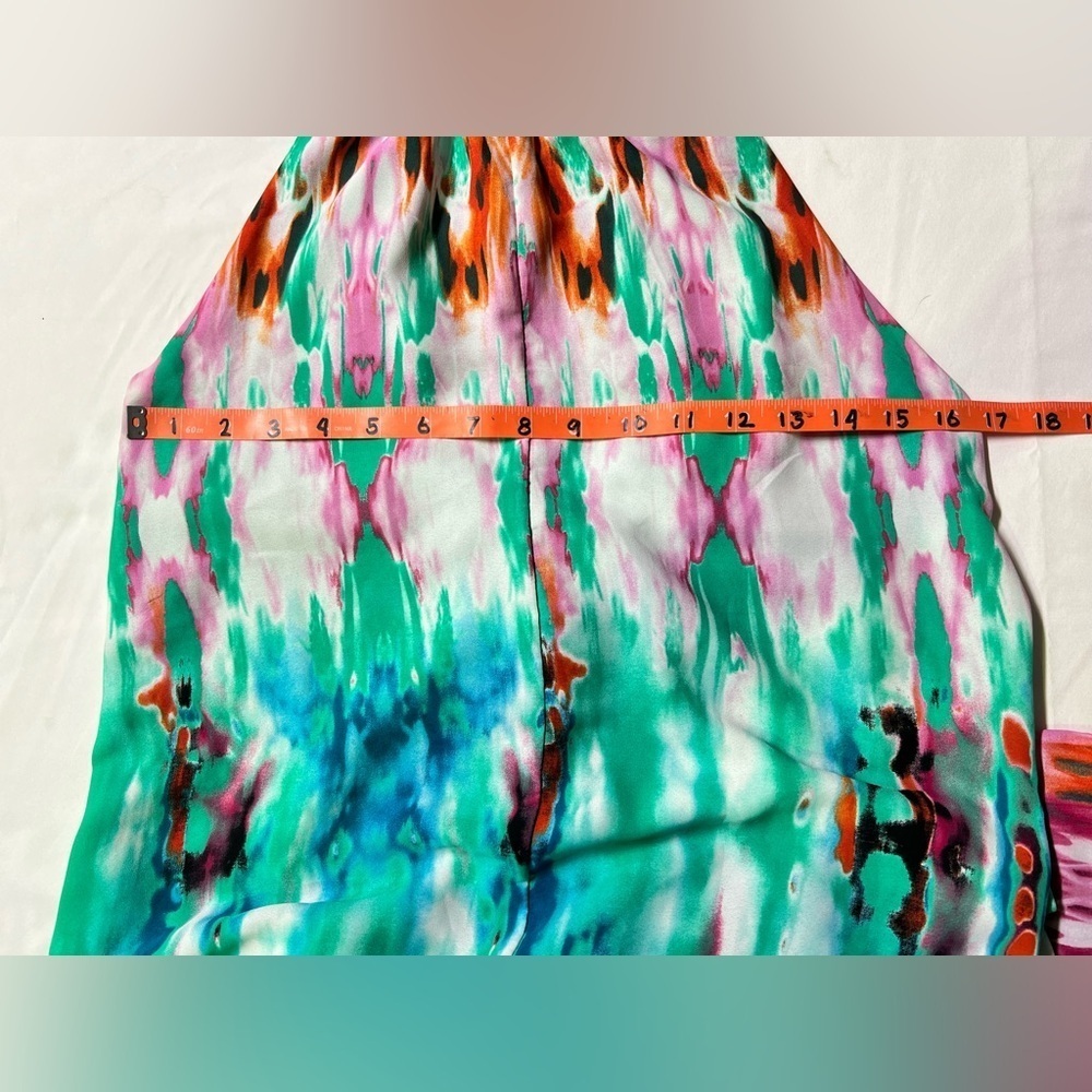 BUDDY LOVE Aqua multi halter neck maxi dress size M. - Picture 12 of 13